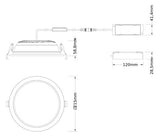LEDVANCE LED-Einbaustrahler 20-30W EVG DL CMFT D200 P 30W MS 940 OP WT 1LED ws