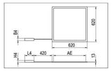 RIDI LED-Panel 620x620mm 33,3W 4000K ws FPL3-EQ0622DAWS840MPS0500 4015lm Konv