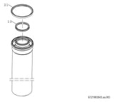Bosch Abgaszubehör FC-C60-500 Verlängerungsrohr d:60/100mm, L:500mm | 7738112614