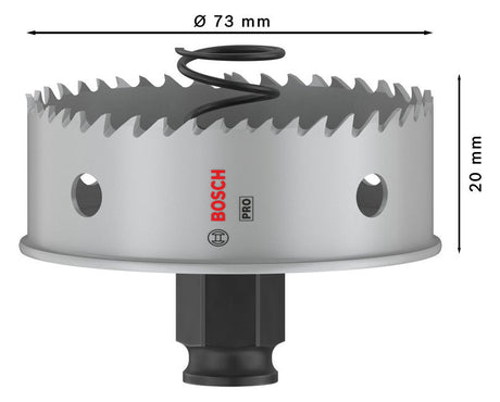 BOSCH-EW Lochsäge  73mm T44mm Sechskant LOCHSÄGE f.Gips Holz