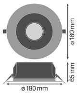 LEDVANCE LED-Einbaustrahler 14W Konv ws DL UGR19 PFM DN155 14 W 840 WT IP54 1LED