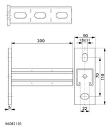 Walraven Wandkonsole RapidStrut 21H BUP L: 300 mm mit Schnittmarkierungen | 66082130