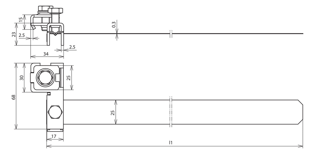 DEHN SE Rohrschelle 26,9-165mm V2A unbeh BRS 16.168 AK1X10 2X6.8 V2A