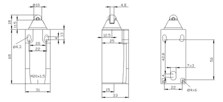 SIEMENS Einzelpositionsschalter 1S 1Ö 1W 3SE5232-0BD03 Kst Rollenstößel