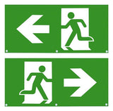 DOTLUX Erweitertes Piktogrammset links und rechts für LED-Notleuchte EXITmulti (Artikel 3177-060120) Set 2 Stück