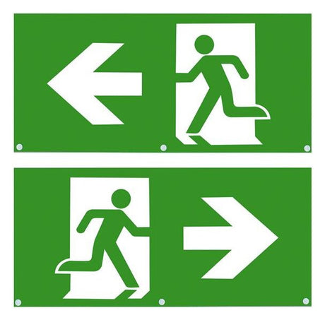 DOTLUX Erweitertes Piktogrammset links und rechts für LED-Notleuchte EXITmulti (Artikel 3177-060120) Set 2 Stück