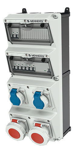 MENNEKES CEE-Kombi Kst gr IP67 2Steckd AMAXX 940013 2x16A5p400V LS-Schalter