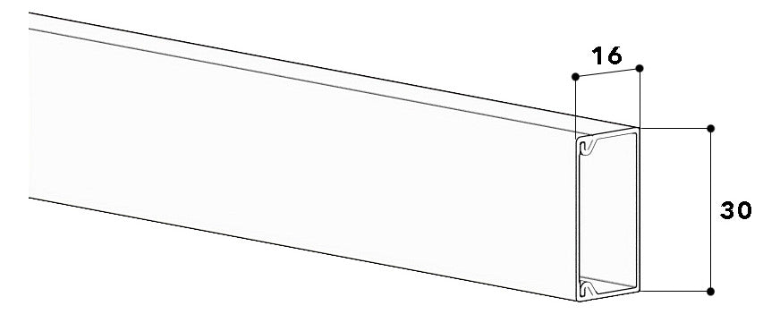 GGK Leitungsführungskanal Kst sbr unbeh LFG 15x30 15x30x2000mm RAL8014
