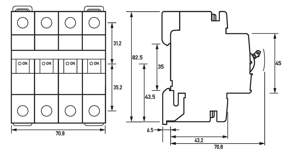 DOEPKE Leitungsschutzschalter UC B 40A DLS 6I B40-3+N 10KA 3+N 400V 4TE 50Hz