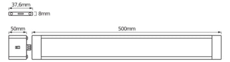 LEDVANCE LED-Anbauleuchte 10W 3000K ws Cabinet LED Slim Sensor 500mm 470lm