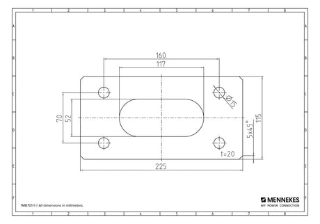 MENNEKES eMobil Montageplatte Fundamentplatte AMEDIO/Standfuss