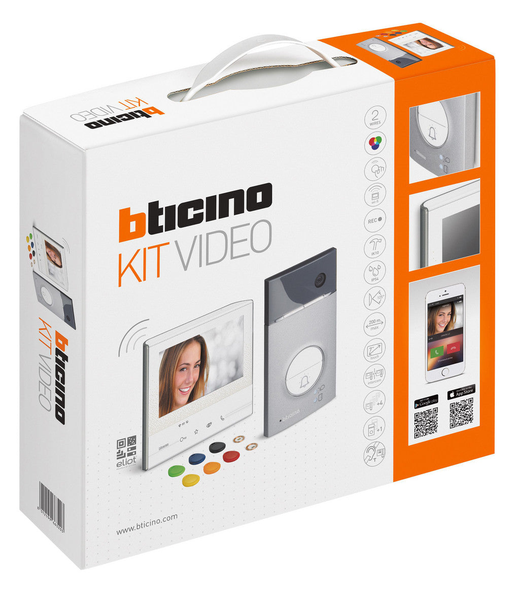 LEGRAND Video-Türsprechset Bus 1xTeiln Flex'ONE Bticino 363911 AP/AP alu ws