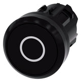 SIEMENS Drucktaster Front 1f sw  22mm 3SU1000-0AB10-0AD0 rnd 29,45x10,4mm