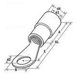 HAUPA Ringkabelschuh M5 25qmm ge 260922