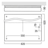 ZUMTOBEL LED-Wannenleuchte 42,2W 4000K PERLUCE O LED5200-840 Q620 EVG IP54 5490