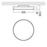 ZUMTOBEL LED-Anbauleuchte 65,3W 4000K ws ONDARIA ONDA2 A LRO D870 LED9000-840 LDE