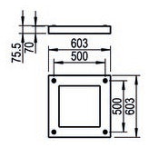 RIDI Aufbaurahmen ws ST L603mm B603mm ZBS-AR-EQ 595 H70mm