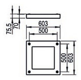 RIDI Aufbaurahmen ws ST L603mm B603mm ZBS-AR-EQ 595 H70mm