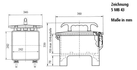 MENNEKES CEE-Kombi Gummi ge IP44 8Steckd EverGUM 70448 1x16A5p400V 1x32A5p400V