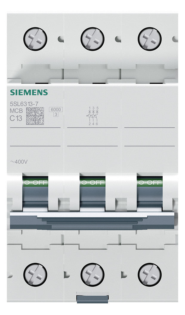 SIEMENS Leitungsschutzschalter UC C 13A 5SL6313-7 3p 400V 3TE 50Hz IP20