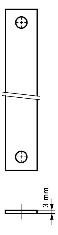 Walraven Sicherungslasche sv 400x40x3 Länge 400 mm M12/16 | 6015112