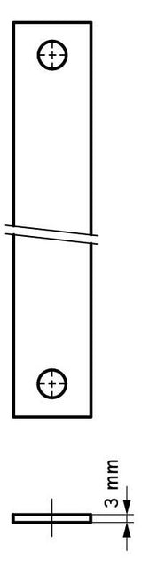 Walraven Sicherungslasche sv 400x40x3 Länge 400 mm M12/16 | 6015112