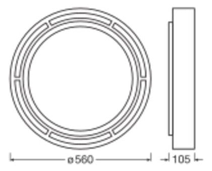 LEDVANCE Dekorelement ws ST  560mm SF CIRCULAR 500 FRAME WT H105mm