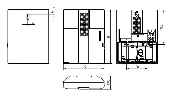 GROTHE Gong 8V/UC 83dB elektr Kst IP40 CROMA 50 0,25-0,3A