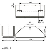 Walraven Gelenkverbinder Maxx BP100H für MX100 268 x 117 feuerverzinkt | 6581815