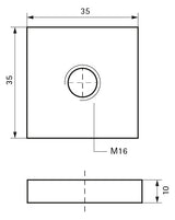 Walraven Vierkantschiebemutter Strut M16 35x35x10 BUP | 65178016
