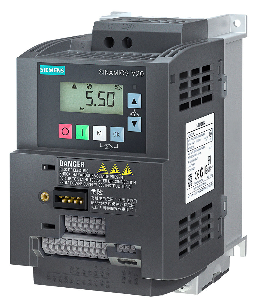 SIEMENS Frequenzumrichter 200-240V E1ph 6SL3210-5BB21-1BV1 A3ph 550Hz 50/60Hz