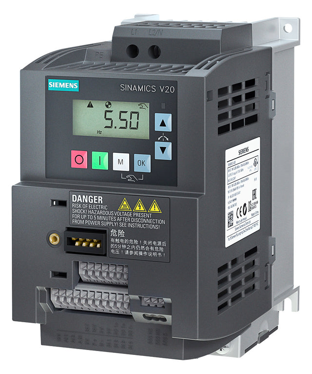 SIEMENS Frequenzumrichter 200-240V E1ph 6SL3210-5BB21-1BV1 A3ph 550Hz 50/60Hz