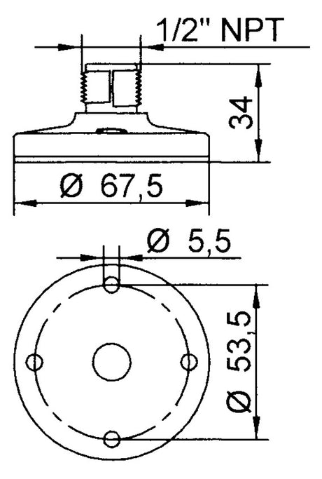 GROTHE Signalsäulenelement Fuß Kst gr KSZ 8001