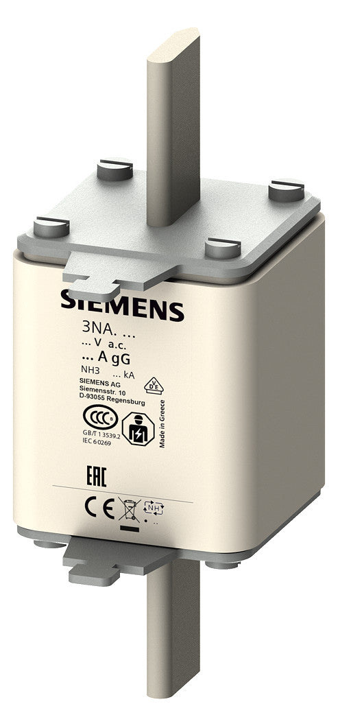 SIEMENS NH-Sicherungseinsatz 400A NH3 gG 3NA3360 500VAC Stirnk