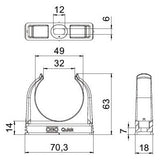 BETTERMANN Rohrschelle  32-49mm Kst gr Quick 2955 M50 anreihb Schraubl