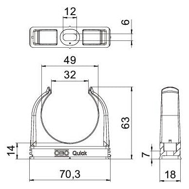 BETTERMANN Rohrschelle  32-49mm Kst gr Quick 2955 M50 anreihb Schraubl