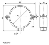 Walraven Gleitschelle 434 1/2 Zoll 40mm ev f. PE-Rohr (Einlegeschalen erhältl.) | 4383040