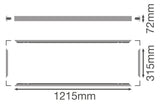 LEDVANCE Einbaurahmen ws Alu L1215mm PANEL 1200 X 300 SF MOUNT KIT H70 V B315