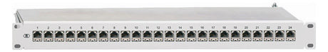 RUTENBECK Patchpanel 24Ports 1HE 24Ports PP-Cat.6A iso-24/1 Cat6A Schirm RAL7035