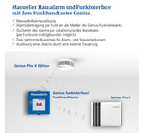 HEKATRON Funk-Hausalarm Mit Glasscheibe FH.Genius Funk 130x130x32mm