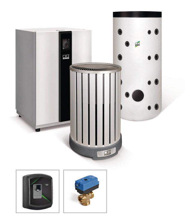 Remko Wärmepumpen-Paket Typ Düsseldorf HTS 200 + Zubehör, Designline ALU | 256446