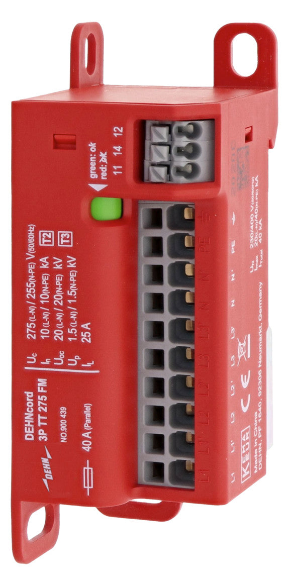 DEHN SE Überspannungsableiter 230VAC DCOR 3P TT 275 FM Netzform-TN-S/TT TS35