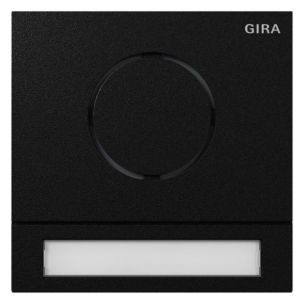 GIRA Ruftastenmodul Bus 1RT sw System 106 5565925 106,5x106,5mm