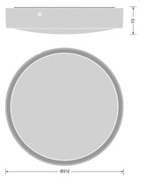 LEDVANCE LED-Anbauleuchte 17W 3000K ws BLKH RD 300 P 17W CPS WT 2270lm EVG
