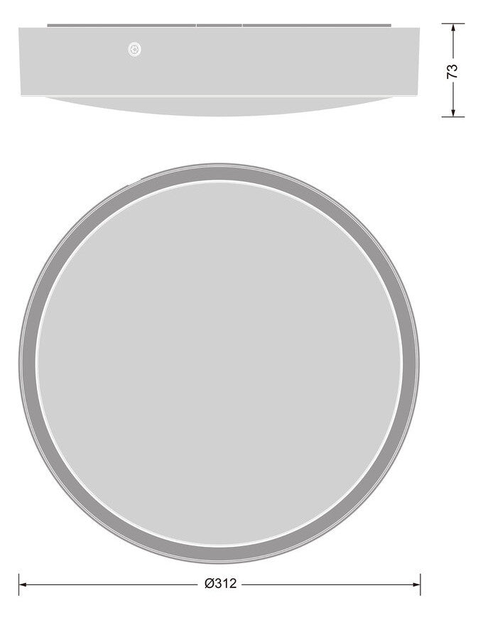 LEDVANCE LED-Anbauleuchte 17,5W 3000K ws BLKH RD SEN 300 P 18W CPS WT 2280lm EVG