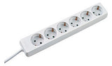 BACHMANN Steckdosenleiste 6f ws 1,5m 35° 381.241S IP20 1,5qmm