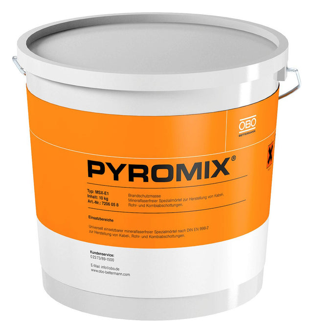 BETTERMANN Mörtelschott 10kg Eimer/Sack PYROMIX MSX-E1