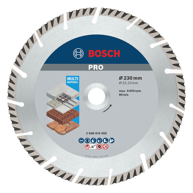 BOSCH-EW Diamant-Trennscheibe 230x10mm 2608615065 f.Backstein f.Beton f.Metall