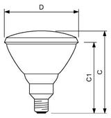 ILLI Infrarotlampe 150W 230V E27 AGL R38150IR