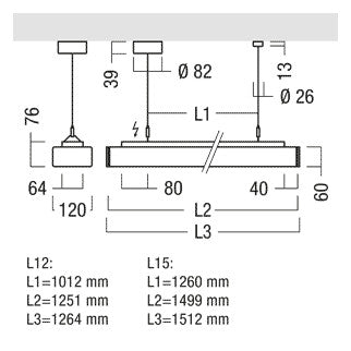 ZUMTOBEL LED-Deckenanbauleuchte 41,5W ws ECOOS2 5500-940 MSP L15 MPO LDE 4000K
